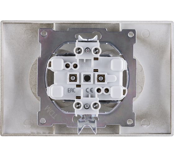 Двойная розетка TDM ELECTRIC 2П 10А 250В  бронза "Лама" SQ1815-0724