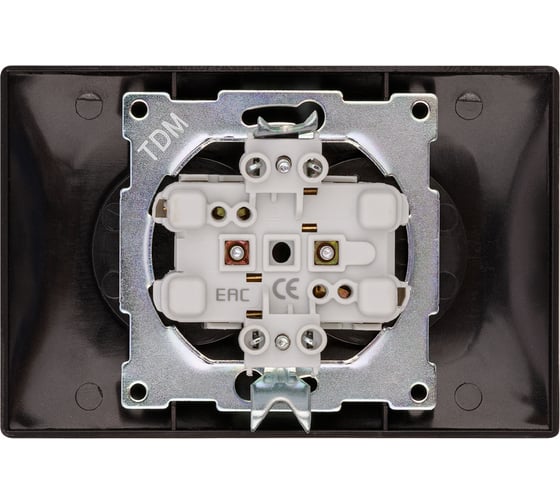 Двойная розетка TDM 2П 10А 250В шоколад Лама SQ1815-0524