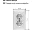 Двойная розетка TDM ELECTRIC 2П+З 16А 250В белая "Лама" SQ1815-0025 3