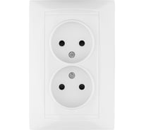 Двойная розетка TDM ELECTRIC 2П 10А 250В белая "Лама" SQ1815-0024