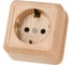 Розетка TDM ELECTRIC 2П+3 открытой установки IP20 16А 250В (керамика) сосна "Ладога" SQ1801-0411 1