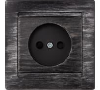 Розетка 2П 10А 250В с защитными шторками TDM ELECTRIC старинное серебро, серия "Лама" SQ1815-0651