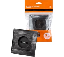 Розетка TDM ELECTRIC 2П 10А 250В с защитными шторками, старинное серебро Лама SQ1815-0651