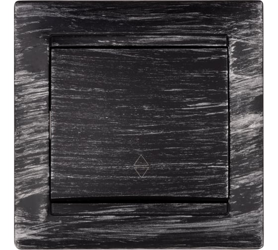 Выключатель на 2 направления 1 клавишный TDM ELECTRIC 10А, старинное серебро, серия "Лама" SQ1815-0648 1