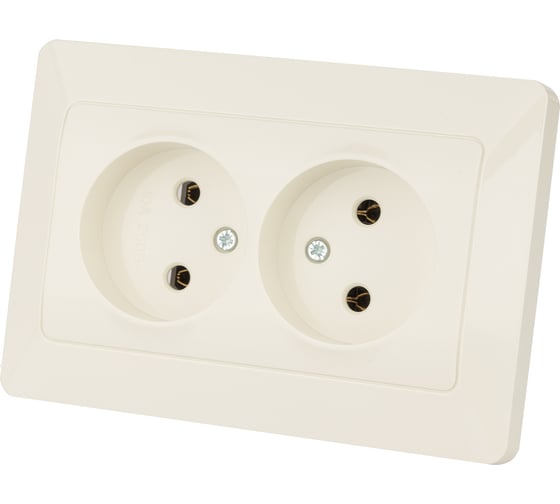 Двойная розетка TDM ELECTRIC 2П 10А 250В сл. кость "Ильмень" SQ1823-0111