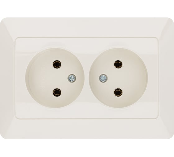 Двойная розетка TDM ELECTRIC 2П 10А 250В сл. кость "Ильмень" SQ1823-0111