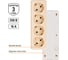 4-х местная горизонтальная розетка TDM ELECTRIC 2П+3 открытой установки IP20 16A слоновая кость "Ладога" SQ1801-0230 3