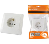 Розетка TDM ELECTRIC 2П+З 16А 250В белая "Ильмень" SQ1823-0010