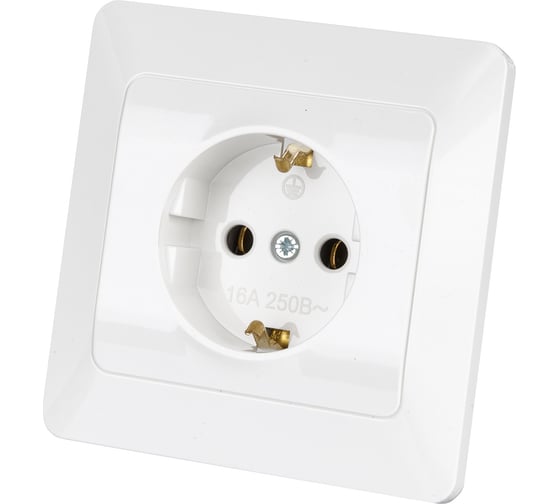 Розетка TDM ELECTRIC 2П+З 16А 250В белая "Ильмень" SQ1823-0010