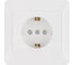 Розетка TDM ELECTRIC 2П+З с защитными шторками 16А 250В белая "Ильмень" SQ1823-0014 1
