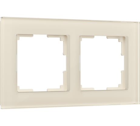 Рамка на 2 поста WERKEL W0021141/ Favorit (молочный, стекло) a058814