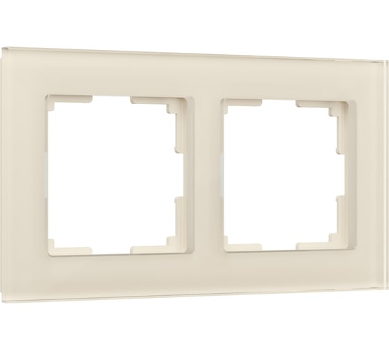 Рамка на 2 поста WERKEL W0021141/ Favorit (молочный, стекло) a058814