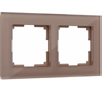 Рамка на 2 поста WERKEL W0021142/ Favorit (латте, стекло) a058819
