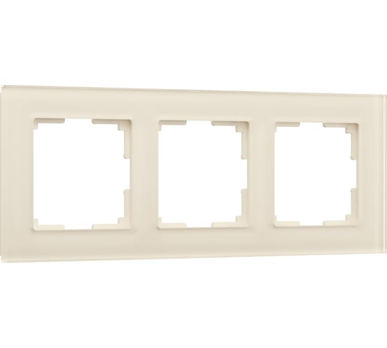 Рамка на 3 поста WERKEL W0031141/ Favorit (молочный, стекло) a058815 1