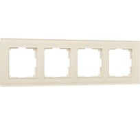 Рамка на 4 поста WERKEL W0041141/ Favorit (молочный, стекло) a058816