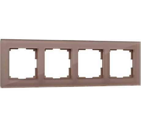 Рамка на 4 поста WERKEL W0041142/ Favorit (латте, стекло) a058821