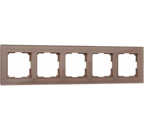Рамка на 5 постов WERKEL W0051142/ Favorit (латте, стекло) a058822