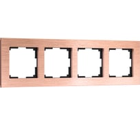 Рамка на 4 поста WERKEL W0041712/ Aluminium (бронза) a058765