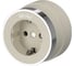 Розетка с заземлением WERKEL W5871055/ Vintage (слоновая кость матовый/хром) a055930 1