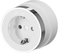 Розетка с заземлением WERKEL W5871050/ Vintage (белый матовый/хром) a055918