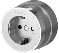 Розетка с заземлением WERKEL W5871054/ Vintage (серебро матовый/хром) a055929