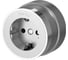 Розетка с заземлением WERKEL W5871054/ Vintage (серебро матовый/хром) a055929 1