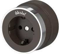 Розетка с заземлением WERKEL W5871052/ Vintage (мокко матовый/хром) a055927