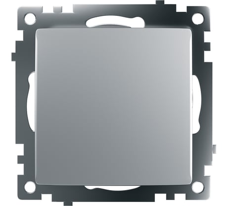 1-клавишный выключатель (механизм) STEKKER GLS10-7103-03, 250V, 10А, серия Катрин, серебро 39575