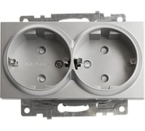 2-местная розетка с/з (механизм) STEKKER GLS16-7114-03, 250В, 16А с защитной шторкой, серия Катрин 39584