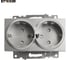 2-местная розетка с/з (механизм) STEKKER GLS16-7114-03, 250В, 16А с защитной шторкой, серия Катрин 39584 8