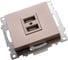 2-местная USB розетка (механизм) STEKKER GLS10-7115-02, 250B, 2,4А, серия Катрин, шампань 39602 2