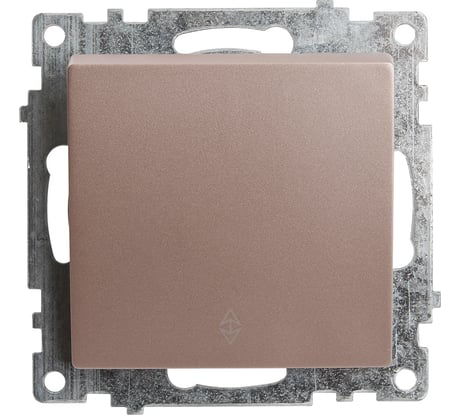 1-клавишный выключатель STEKKER (механизм), GLS10-7105-02, 250V, 10А, серия Катрин, шампань 39590