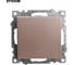 1-клавишный выключатель STEKKER (механизм), GLS10-7105-02, 250V, 10А, серия Катрин, шампань 39590 9