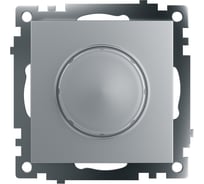 Диммирующий выключатель STEKKER TRIAC (механизм), GLS10-7106-03, 250V, 500W, серия Катрин, серебро 39587