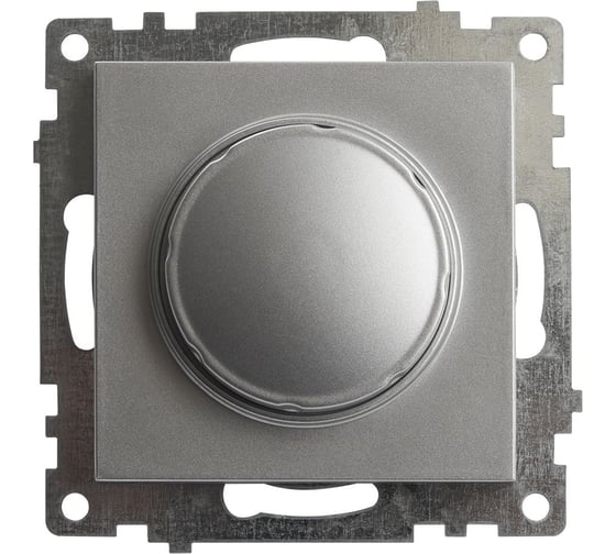 Диммирующий выключатель STEKKER TRIAC (механизм), GLS10-7106-03, 250V, 500W, серия Катрин, серебро 39587