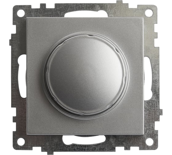 Диммирующий выключатель STEKKER TRIAC (механизм), GLS10-7106-03, 250V, 500W, серия Катрин, серебро 39587
