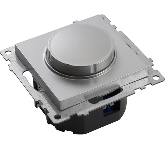 Диммирующий выключатель STEKKER TRIAC (механизм), GLS10-7106-03, 250V, 500W, серия Катрин, серебро 39587