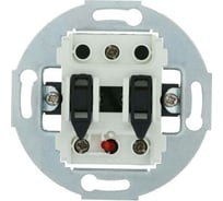 2-клавишный выключатель LK Studio схема 5L, с индикатором, 16А, 250В, белый, LK Vintage 881204-1