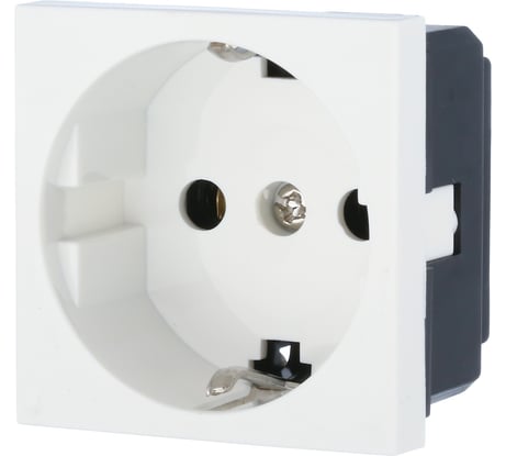Розетка LK Studio с заземляющим контактом, без шторок, белый, LK45 851304-1