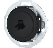 1-рычажковый переключатель LK Studio на 2 направления (сх.6) 16 A. 250 B, черный, LK Vintage 880808-1