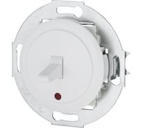 1-рычажковый переключатель LK Studio на 2 направления с индикатором (сх.6L) 16A 250B, белый, 880904-1