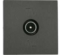 TV розетка LK Studio оконечная, черный бархат, LK45 852108-1