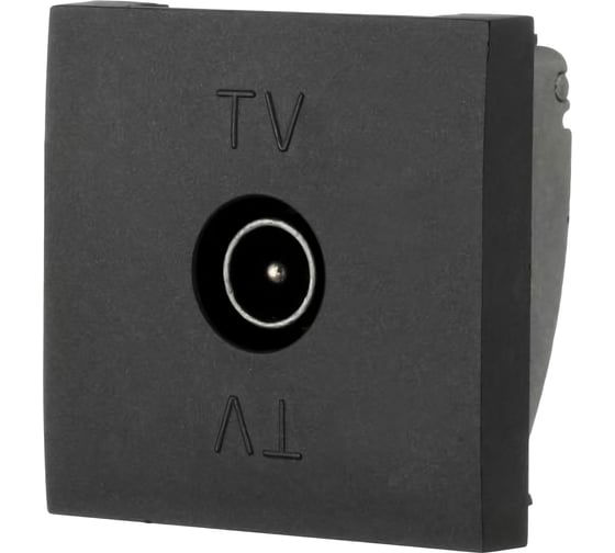 TV розетка LK Studio оконечная, черный бархат, LK45 852108-1