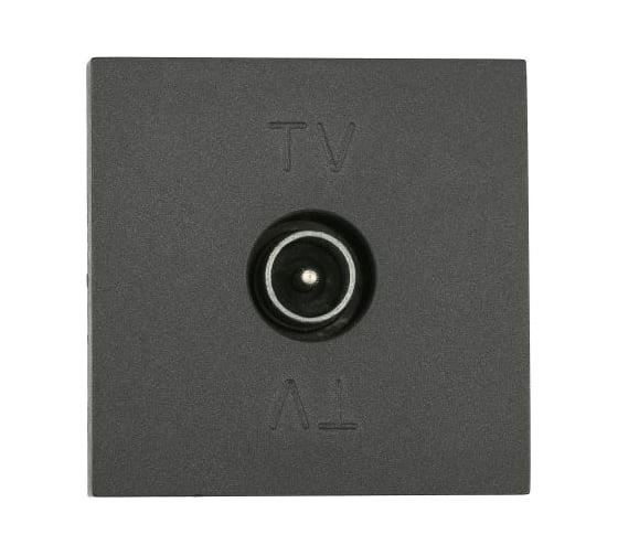 TV розетка LK Studio оконечная, черный бархат, LK45 852108-1