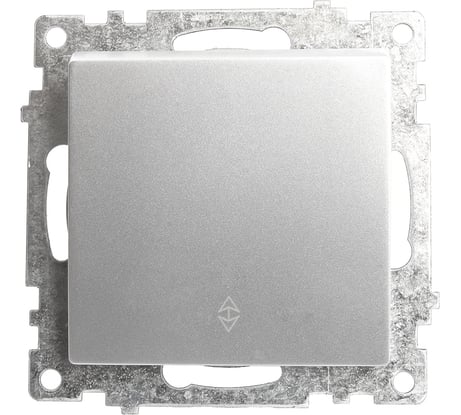 1-клавишный переключатель STEKKER (механизм), GLS10-7105-03, 250V, 10А, серия Катрин, серебро 39576