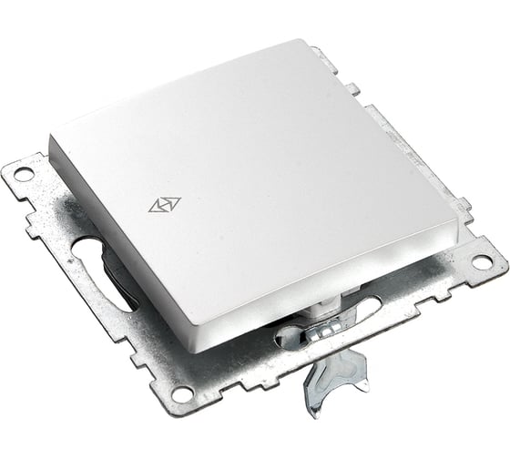 1-клавишный переключатель STEKKER (механизм), GLS10-7105-03, 250V, 10А, серия Катрин, серебро 39576