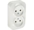 Двухместная розетка LUAZON Lighting "МСК", 10 А, без з/к, белая 3092302 1
