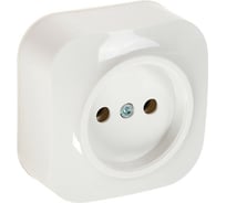 Одноместная розетка LUAZON Lighting "МСК", 10 А, без з/к, белая 3092296