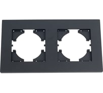 Рамка GUSI Electric City 2-местная, цвет графит C1112-010