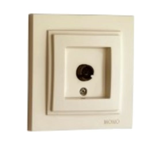 Концевая розетка TV MONO ELECTRIC с экраном DESPINA кремовый 102-170005-138